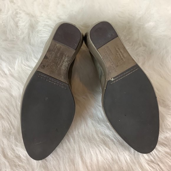 Allsaints Gray Graphite Bura Platform Oxford Wooden Wedge Heels EU 38 - Picture 8 of 9